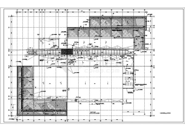 某省级文化中心CAD建筑设计平面图-图二