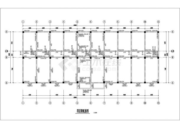 上海某制造公司5层框架结构办公楼全套结构设计CAD图纸-图二
