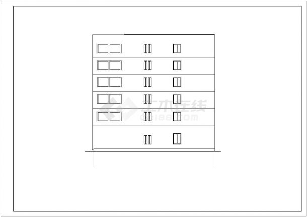 某公司占地985平米6层钢框架结构办公楼全套结构设计CAD图纸-图一