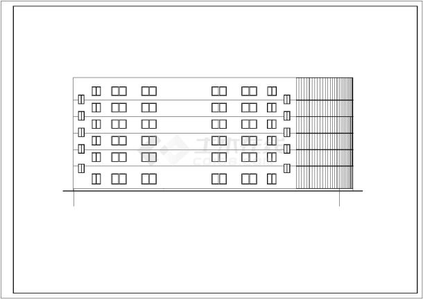 某公司占地985平米6层钢框架结构办公楼全套结构设计CAD图纸-图二
