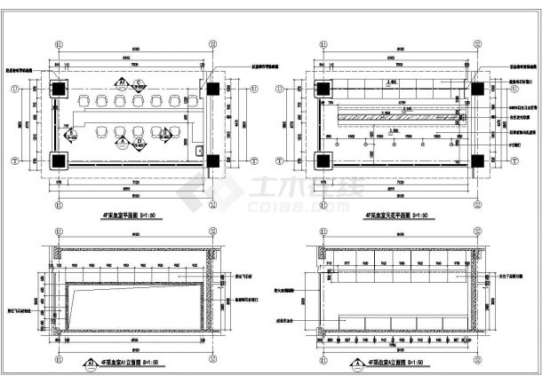 甲级医院4F装修施工图---４Ｆ采血室.-图一