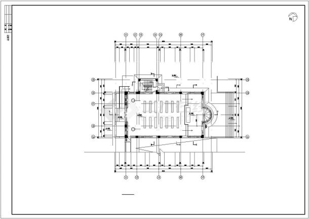 英伦建筑风格教堂全套装修设计cad施工图纸(含教堂地下室平面图)-图二