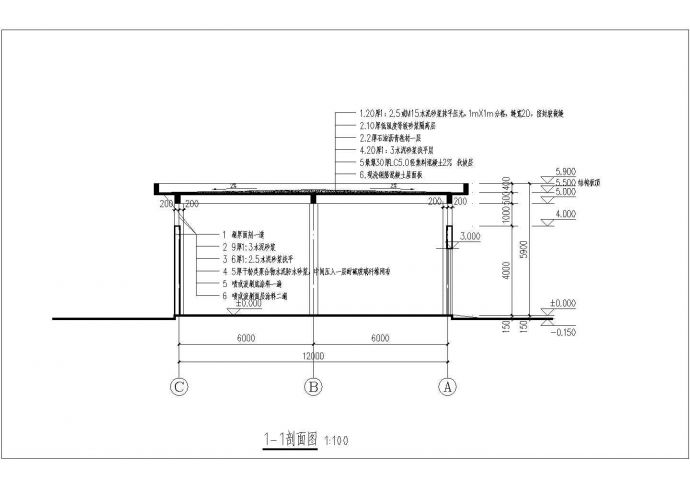 遵义市小型五金制造厂520平米单层框架结构固废车间建筑设计CAD图纸_图1