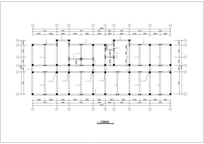 扬州市某集团公司7200平米6层框架结构办公楼结构设计CAD图纸_图1