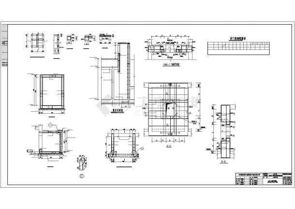 无锡市惠山区某综合医院地下人防平面结构设计CAD图纸-图二