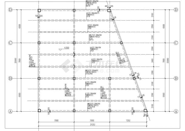 昆山市某大型工业区内部单层框架结构水泵房全套结构设计CAD图纸-图一