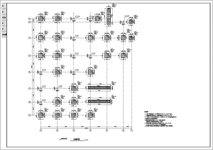 某医院多层框架结构肿瘤病房大楼设计cad全套结构施工图_图1