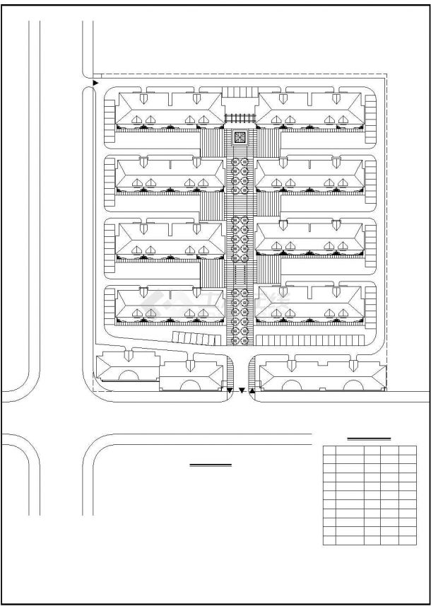 某沁阳住宅小区CAD建筑设计规划方案带效果图-图二
