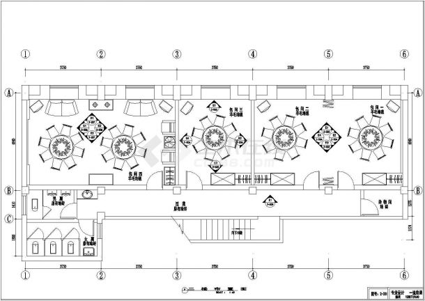 某菜根香川菜馆室内设计装修方案CAD图纸-图二