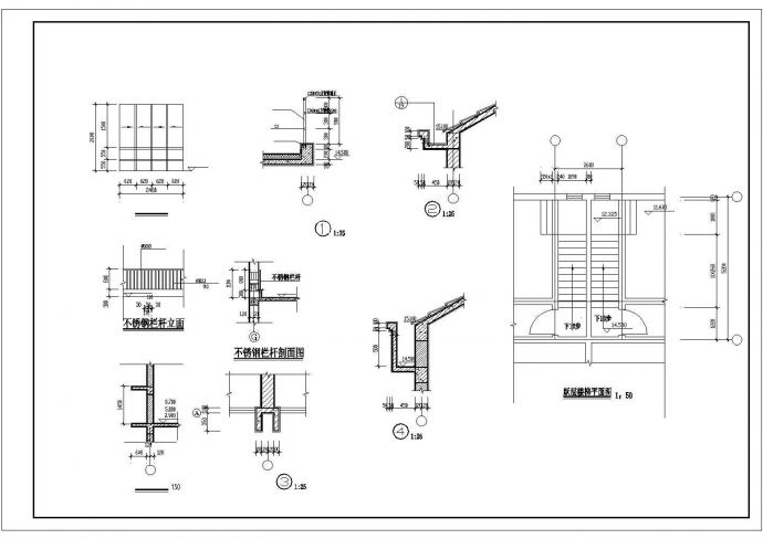 3500平米6层框混结构住宅楼平立剖面设计CAD图纸（含夹层）_图1