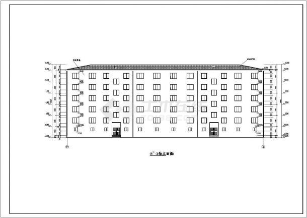 东营市某小区4000平米5层框架结构住宅楼建筑设计CAD图纸-图二