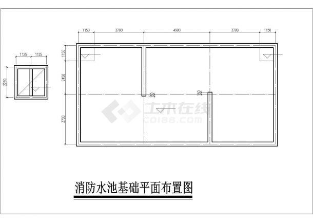 重庆市涪陵区某单层高压变电站及消防水池结构设计CAD图纸-图二