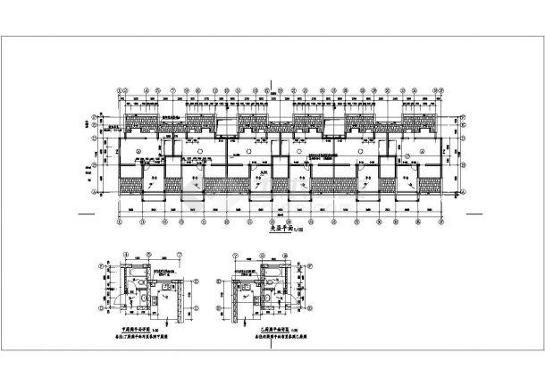 哈尔滨市某小区3500你闺蜜6层砖混结构住宅楼建筑设计CAD图纸-图一