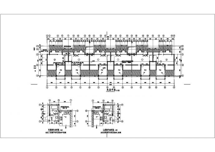 哈尔滨市某小区3500你闺蜜6层砖混结构住宅楼建筑设计CAD图纸_图1