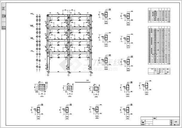 镇江市某家属院6层框混结构住宅楼全套结构设计CAD图纸-图一