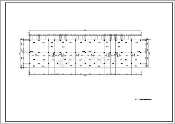 安阳市某小区3200平米6层框架结构住宅楼建筑设计CAD图纸（含车库层）-图二