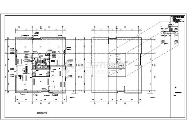 某高层综合楼暖通空调系统设计cad全套施工图（含4栋设计）-图一