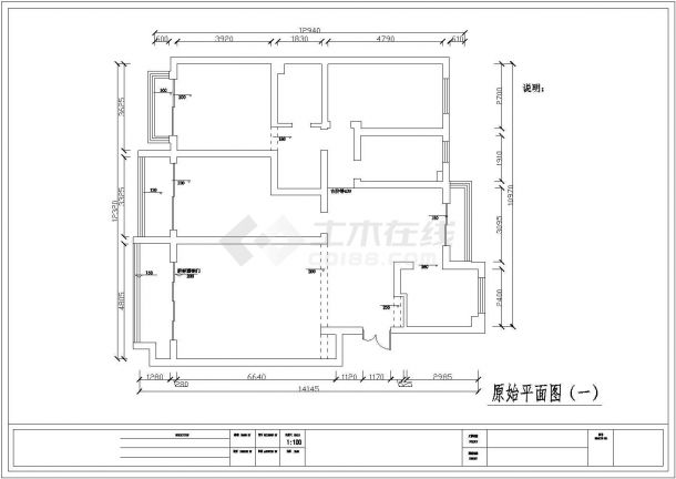 时尚简约住宅全套装修施工图（附效果图）-图一