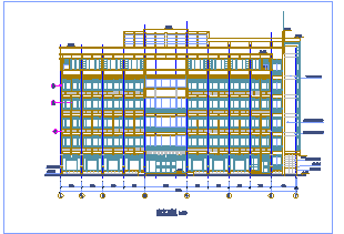 3765平米6层工商管理局办公楼建施设计cad图_图1