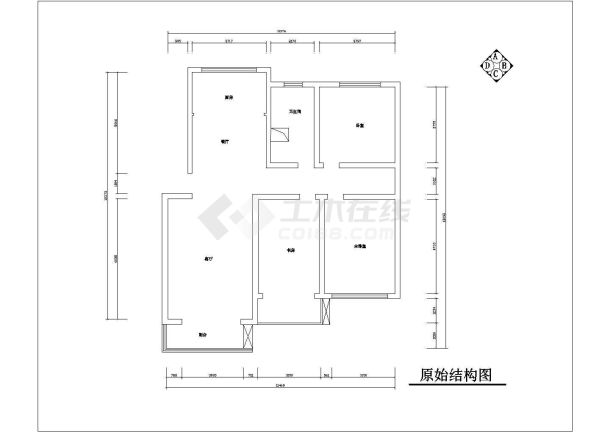 现代红色调住宅装修施工图（含效果图）-图二