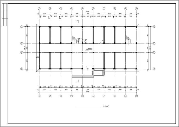 5层简单型办公楼建筑设计图，含设计说明_图1