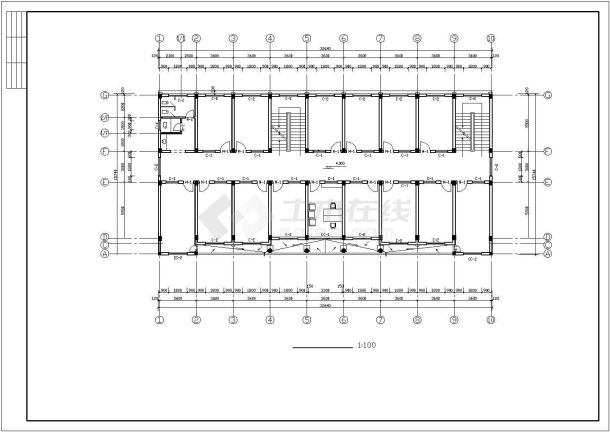 5层简单型办公楼建筑设计图，含设计说明-图二