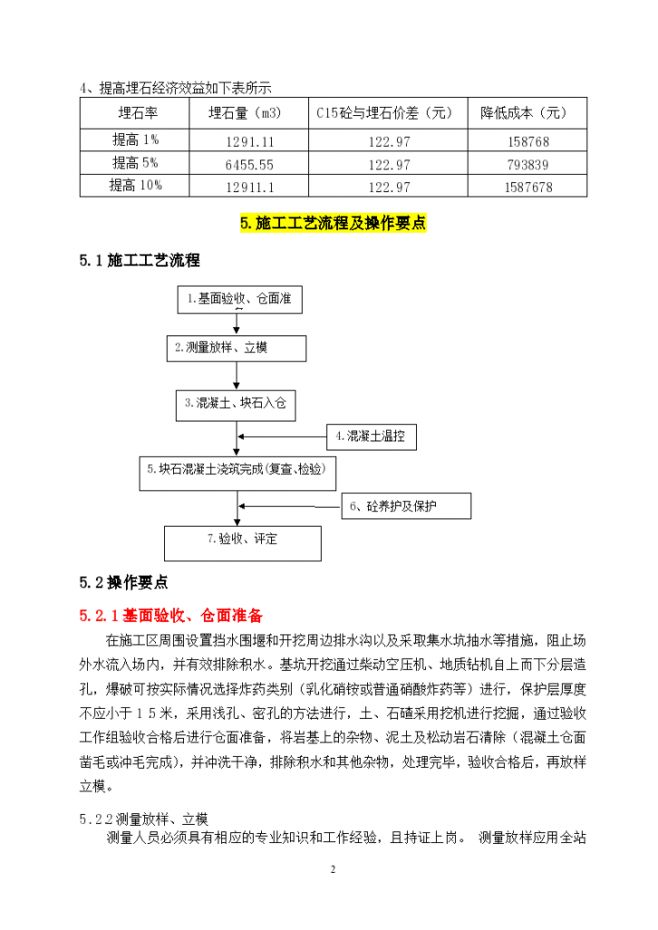 重力坝埋石混凝土组织设计施工工法-图二