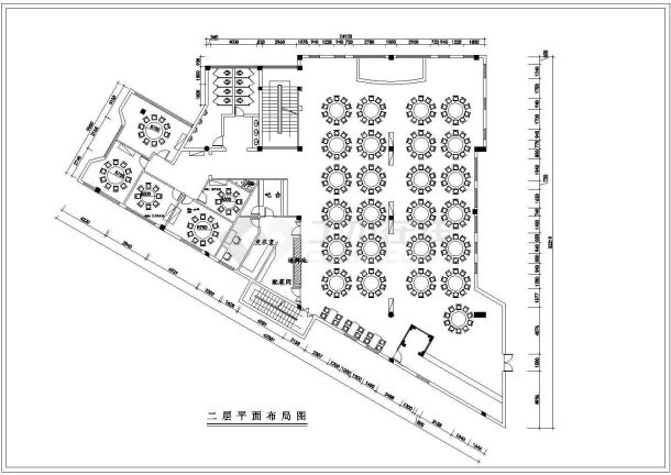 深圳市某茶会酒楼装修完整施工设计CAD图纸-图一