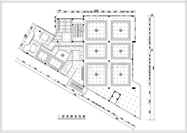 深圳市某茶会酒楼装修完整施工设计CAD图纸-图二