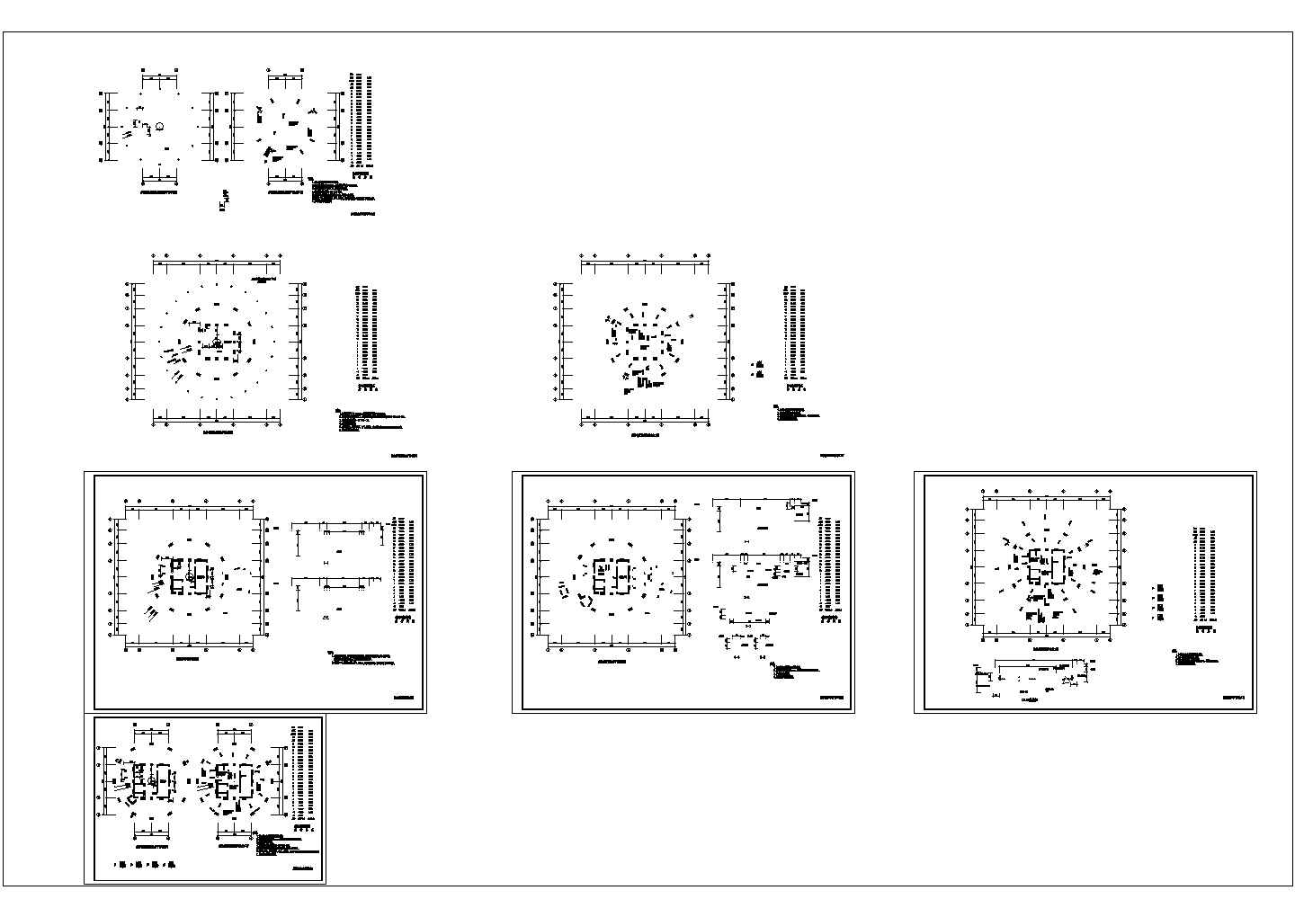 某26层带屋面旋转餐厅CAD综合楼结构图