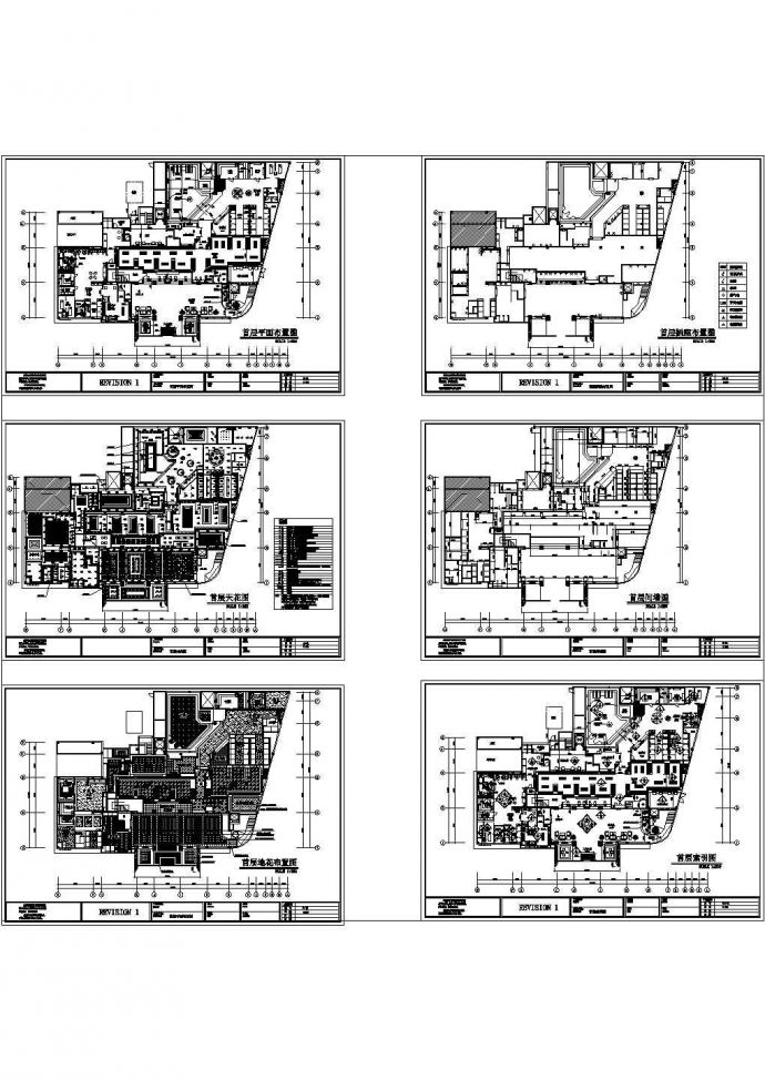 某中式桑拿休闲中心CAD室内装修设计图纸_图1