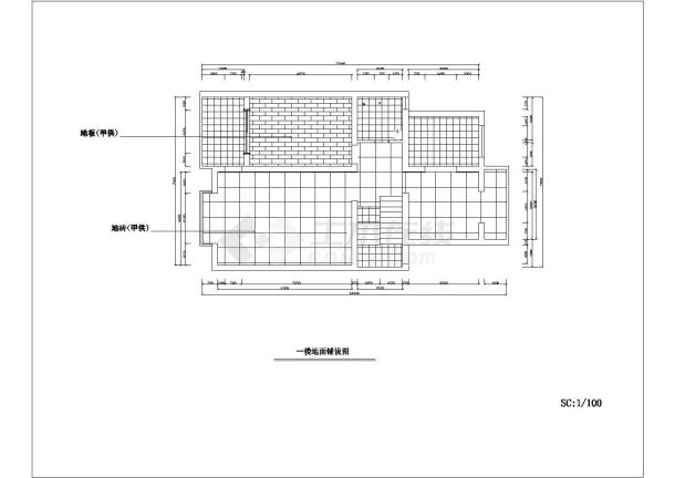 二层复式住宅全套装修施工图（附效果图）-图一