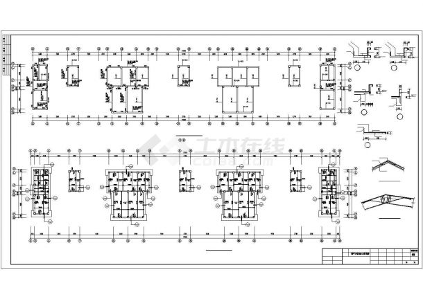 克拉玛依市侨联花园小区5+1层框架结构住宅楼全套结构设计CAD图纸-图二