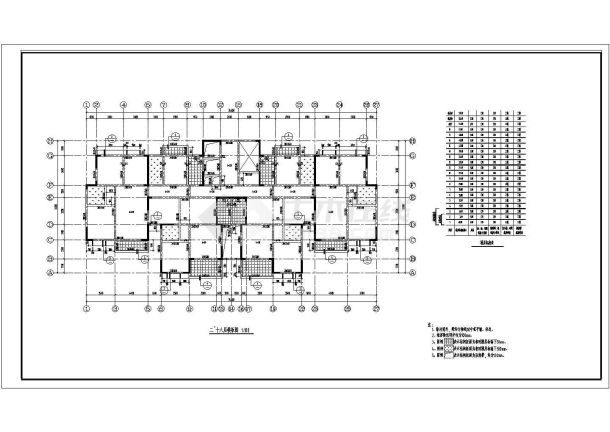 广东某十八层住宅结构设计CAD图-图二