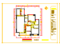美式田园-三室两厅住宅装修设计CAD施工图-图一