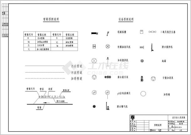 汶川县某医院污水处理工程设计cad 详细竣工图（ 含设计说明）-图二