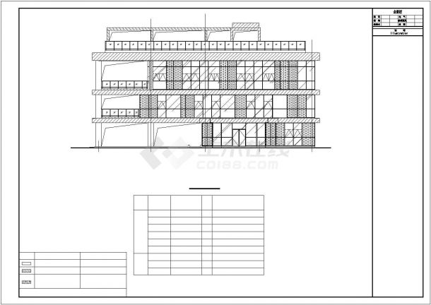 南宁市游家渡社区3层框架结构活动中心全套建筑结构设计CAD图纸-图一