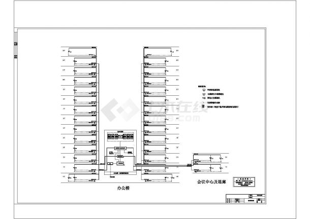 综合性13层办公楼安防监控系统设计图-图一