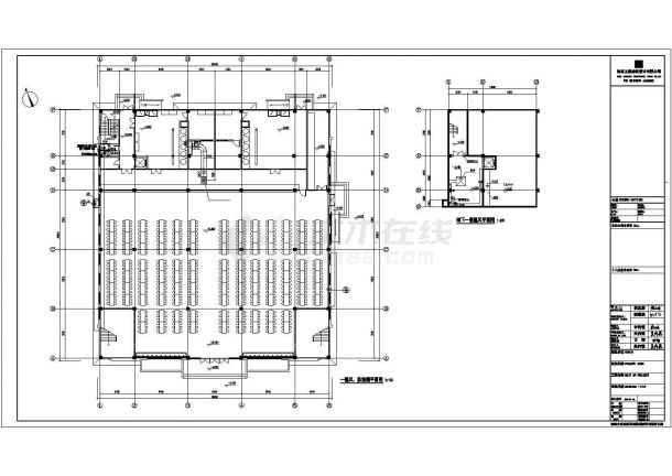 洛阳市某中学3060平米2层框架结构学生食堂给排水+暖通设计CAD图纸-图二