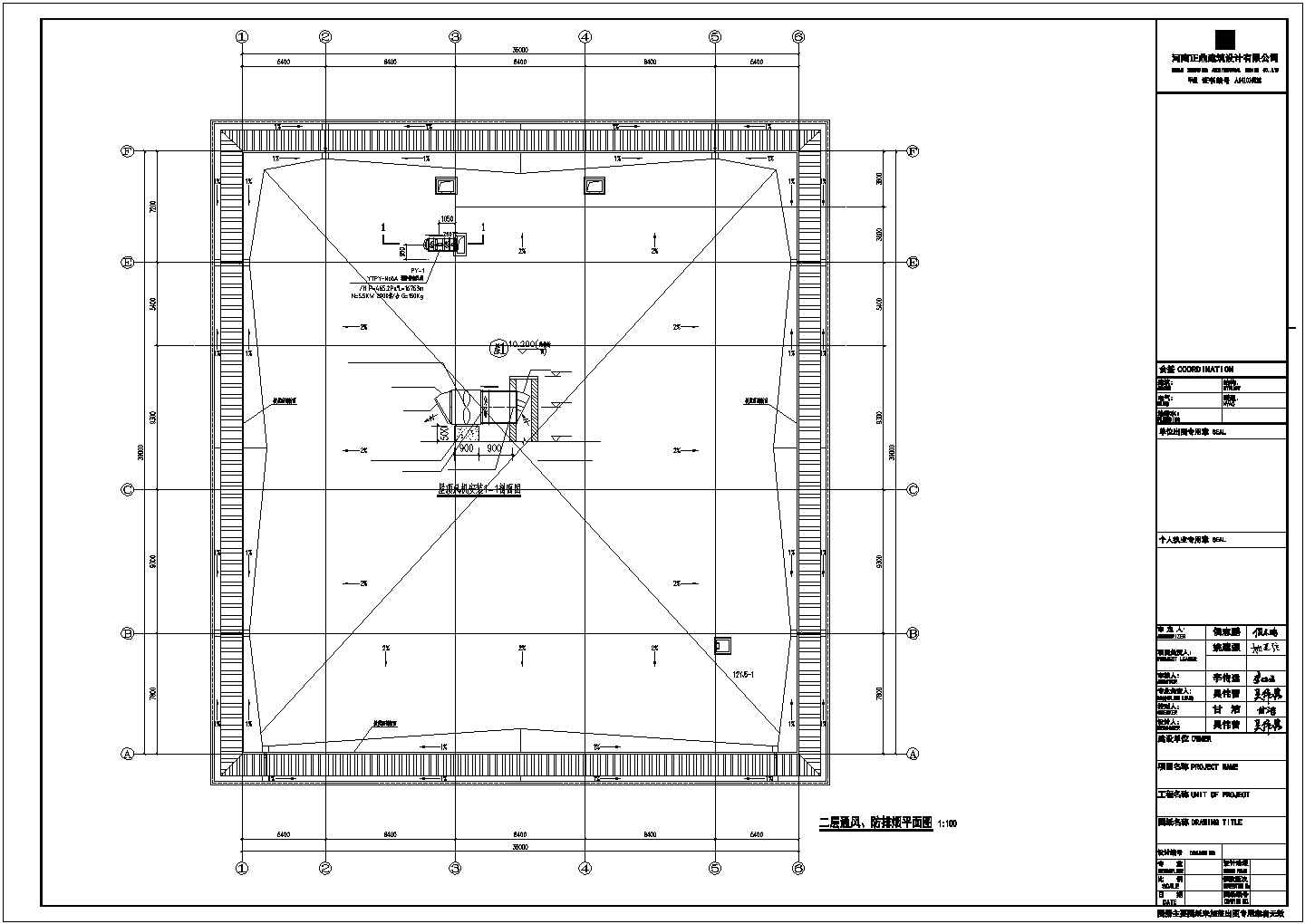 洛阳市某中学3060平米2层框架结构学生食堂给排水+暖通设计CAD图纸