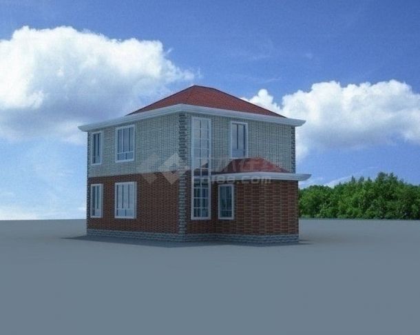 某3层砖混结构农村自建房屋住宅设计cad全套结构施工图纸（含设计说明，含建筑设计，含效果图）-图二