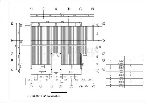 某城市6层框架住宅楼建筑设计结构CAD设计资料-图一