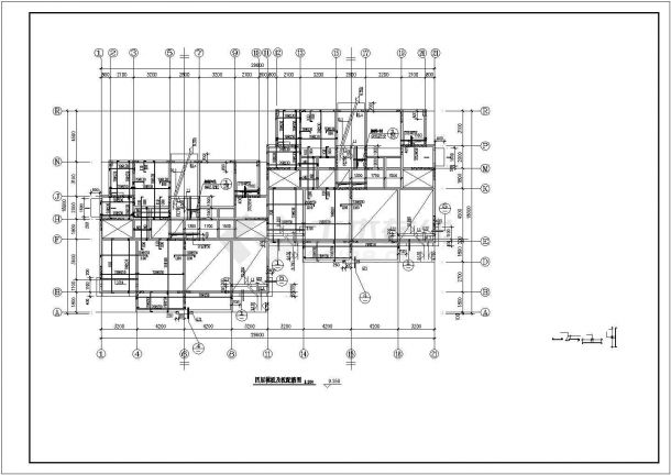 某城市多层框架住宅楼建筑设计结构CAD设计资料-图二