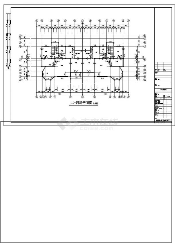某城市五层框架私人住宅楼建筑设计结构CAD资料-图二