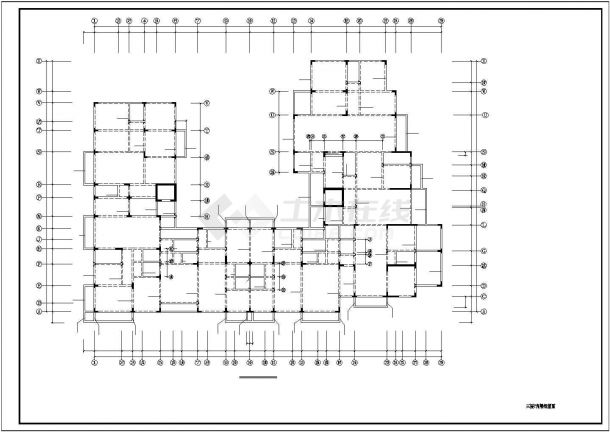 某城市抗震墙异形柱商业住宅楼建筑设计结构CAD资料-图二