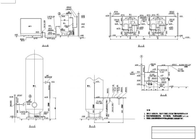 某厂房空压站管道及控制cad详细流程大样图纸_图1