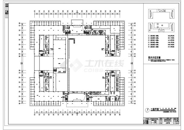 [行政建筑图纸]-[河南]-郑东新区管理服务中心设计cad方案图-图二