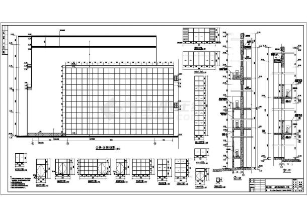 4层茶叶购物中心茶叶市场建筑设计施工图-图一
