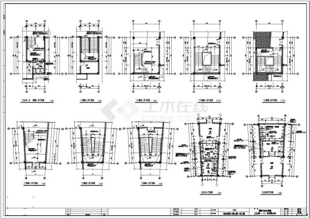 小区9班3层幼儿园建筑设计施工图-图二