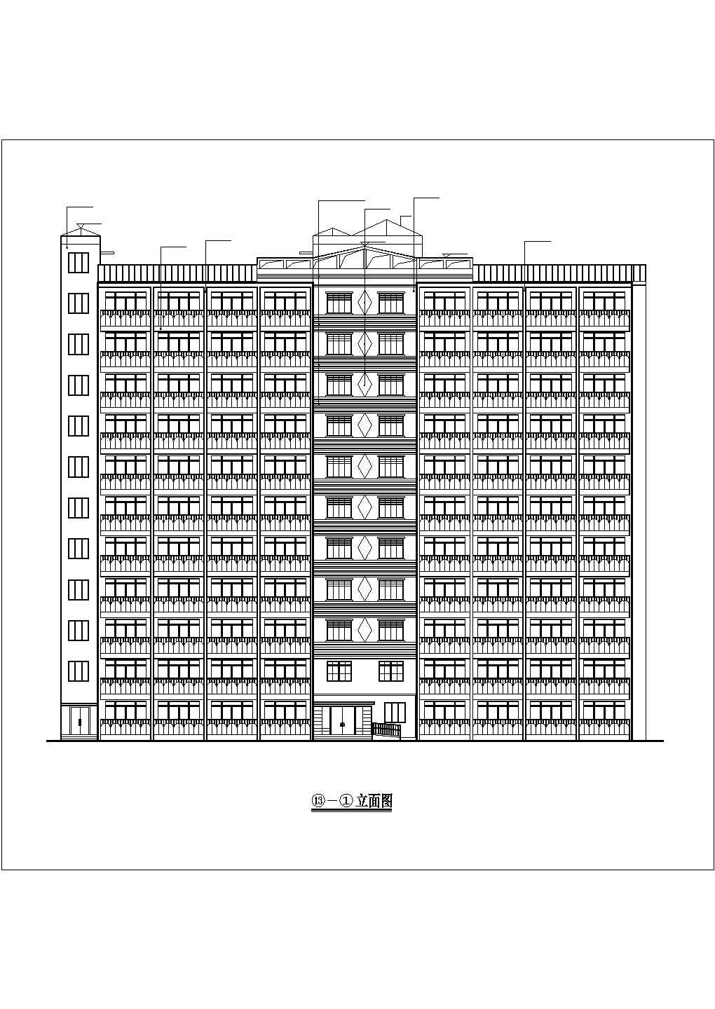 7900平米11层剪力墙结构公寓住宅楼全套建筑设计CAD图纸